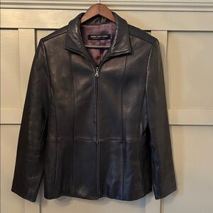 Marc New York Andrew Marc Leather Jacket Full Zip Black Size Large